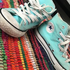 Tiffany blue high top converse
